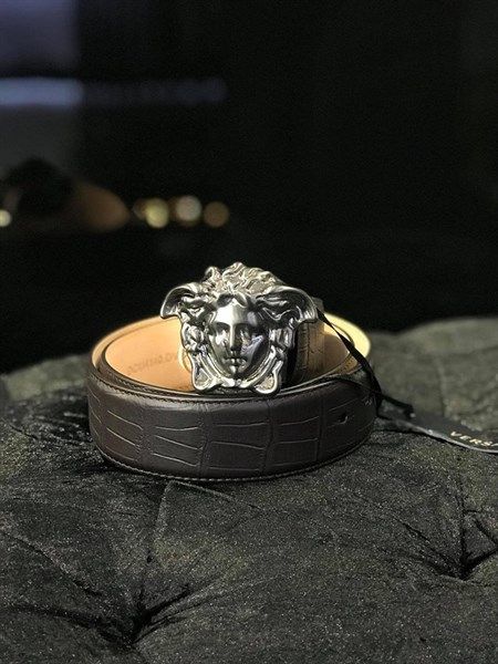 Belt Versace Đen/Ghi 138747 653011