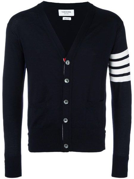 Khoác Cardigan Thom Browne Navy Tay Viền Trắng MKC002A -Y1014 415