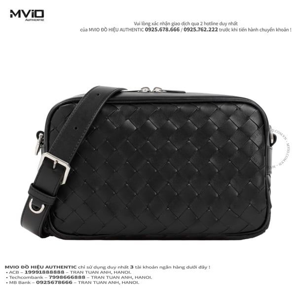 Túi Bottega Veneta Đen Đeo Chéo Da Đan 755923V2HL1 8803