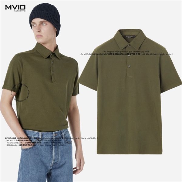 Polo Loro Piana Xanh Green FAN5407 516Y 64607