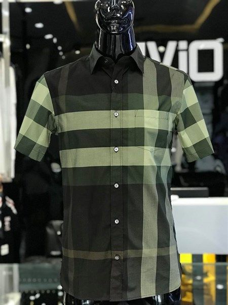 Sơ Mi Burberry Cộc Tay Xanh Lá Tđ 2019