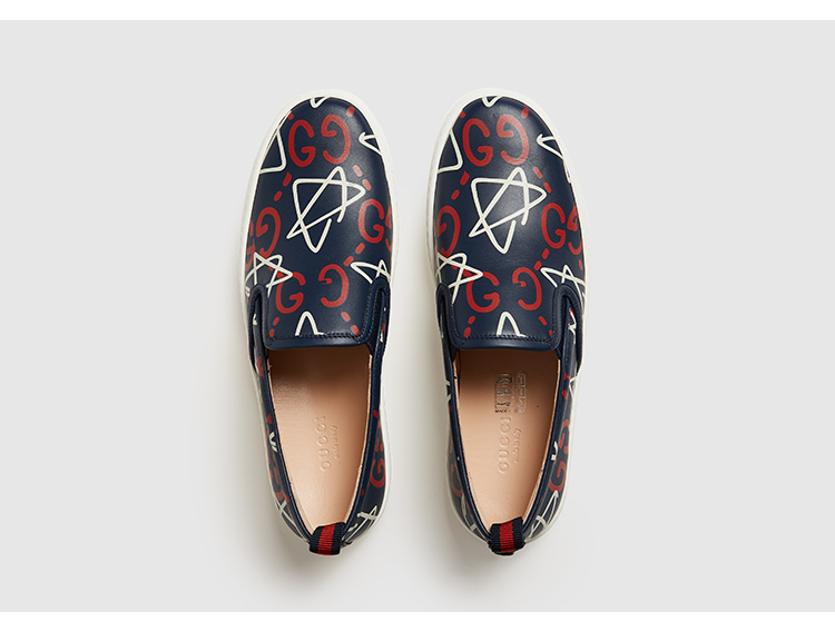 Slip On Gucci Đen Sao Đỏ 407364