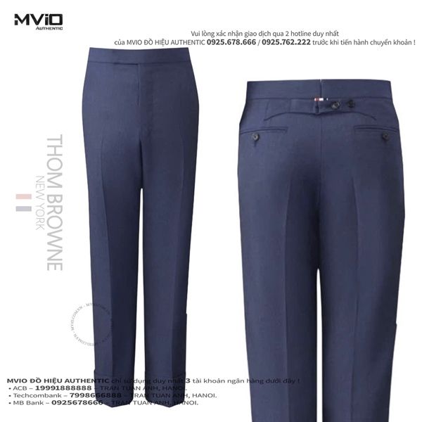Quần Vải Thom Browne Xanh Ghi MTC001A F0371 440