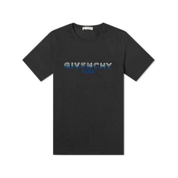 Phông Givenchy Đen Thêu Chữ Nhung Xanh Bm70Uy3002-012