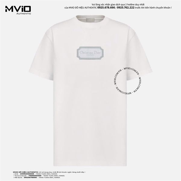 Phông Dior Trắng Tag Ngực Couture 343J696C0554_C088