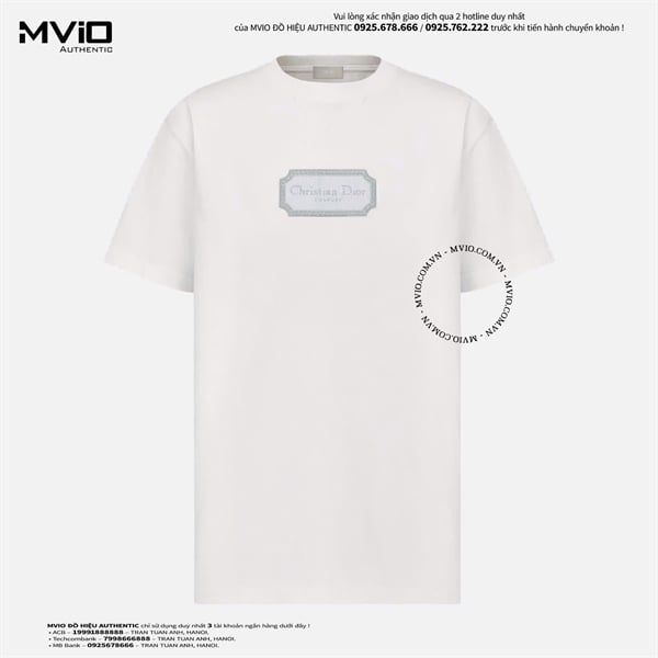 Phông Dior Trắng Tag Ngực Couture 343J696C0554_C088