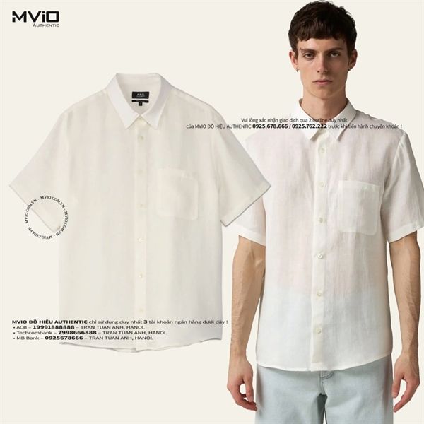 Sơ Mi A.P.C Cộc Tay Linen MA4100112914
