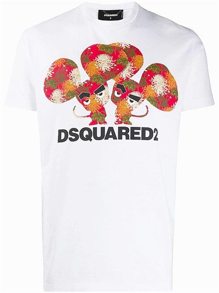 Phông Dsquared2 Trắng Chuột Đỏ S74Gd0654