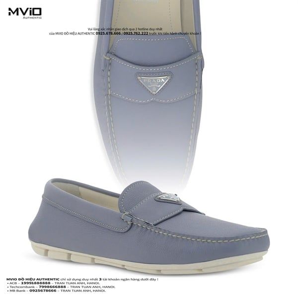 Moca Prada Xanh Da Bê Sần Tag Kim Loại 2DD177FG000ATG_F0637