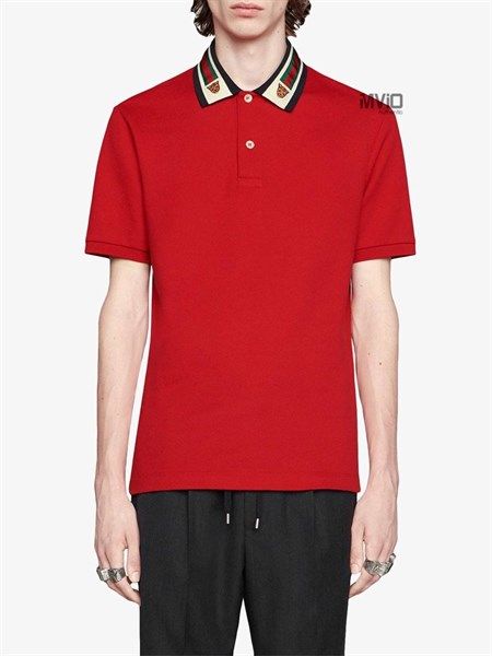 Polo Gucci Đỏ Thêu Cổ Hổ 545714 Xjagu 6057