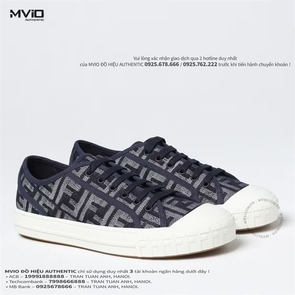 Sneaker Fendi Vân FF Xanh Xám Denim 7E1553AM5H F0RBB