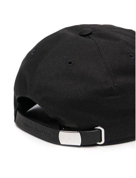 Mũ Alexander Mcqueen Đen Chữ Trắng 632896 4106Q