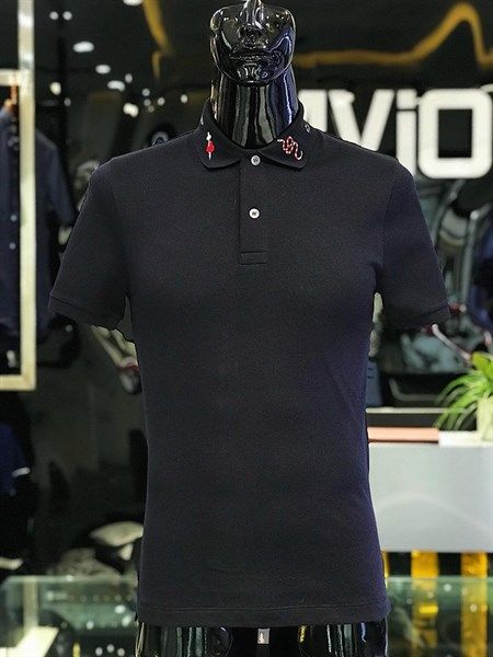 Polo Gucci Navy Thêu Cổ Đĩa Bay 523509 X9U96 4033
