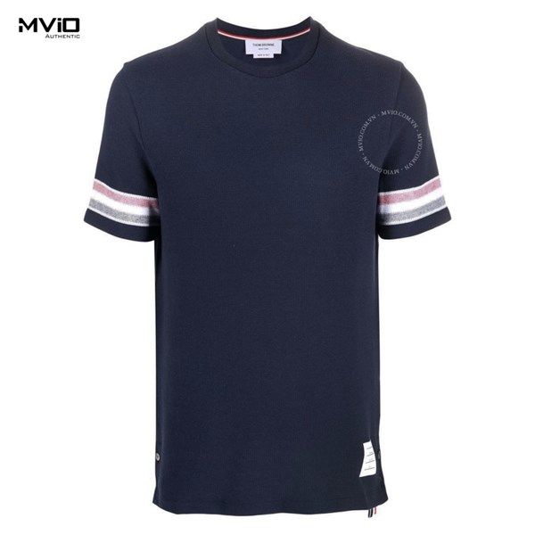 Phông Thom Browne Navy Tay Viền Mờ MJS204A J0046