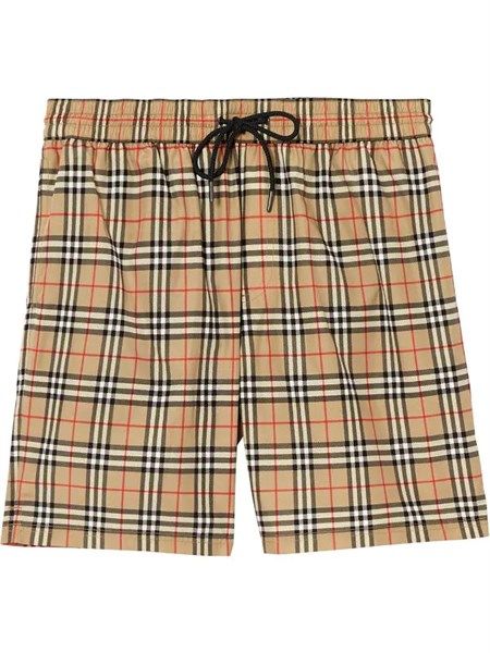 Short Burberry Camel Kẻ Cân (8010219)