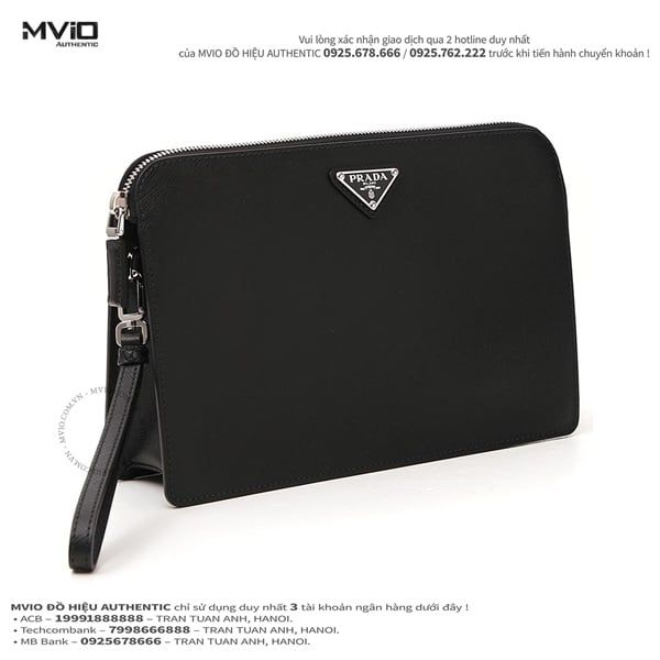 Clutch Prada Đen Đa Sần 2VF056VOOI9Z2 F0002