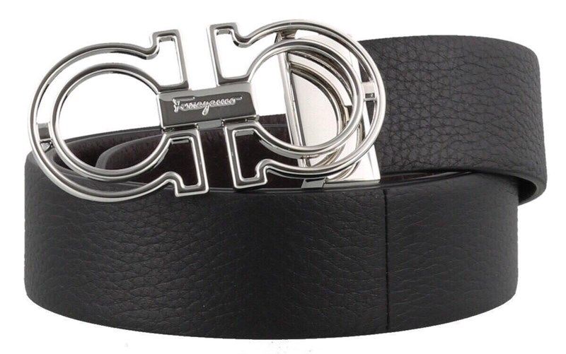 Belt Salvatore 2 Mặt Đen - Nâu 67A197