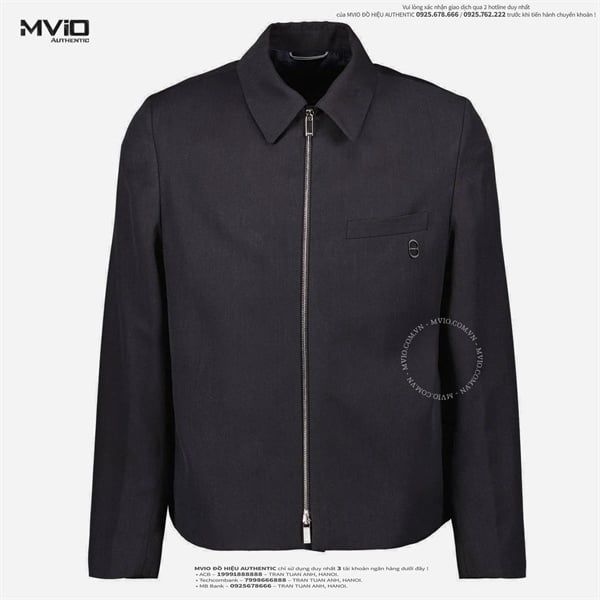 Khoác Dior Khoá Zip Đen CD Ngực 193C243C6052 540