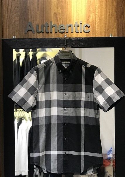 Sơ Mi Burberry Cộc Tay Đen