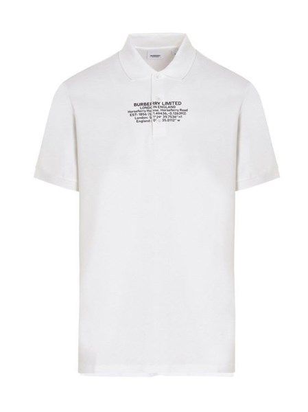 Polo Burberry Trắng Limited Chữ Đen 8042715