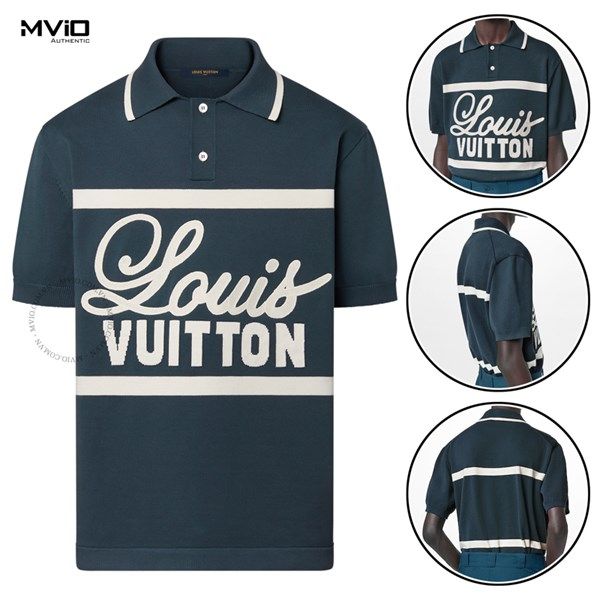 Polo Louis Vuitton Xanh Chữ Trắng RM222 F96 HNN61