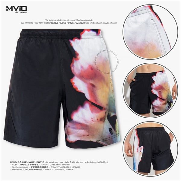 Short Alexander Mcqueen Gió Đen Hoa Màu 75106144149Q 1088