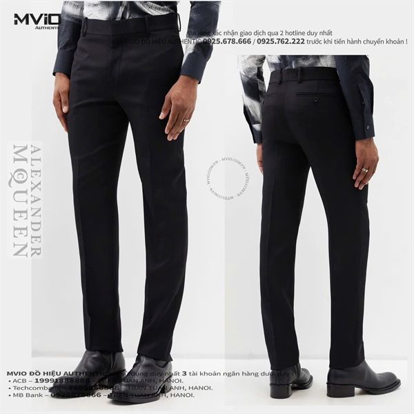 Quần Vải Alexander Mcqueen Đen Mã 03 497743 QKU16 100