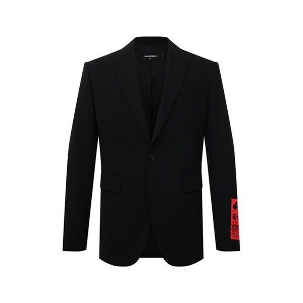 Blazer Dsquared2 Đen Tay Tag Lá Thông Đỏ S74BN1043