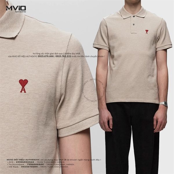 Polo Ami Be Logo Tim Đỏ UPL0017602712