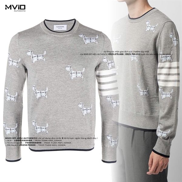 Len Thom Browne Xám Hoạ Tiết MKA490AY1002 055