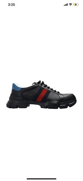 Sneaker Gucci Đen Đế Cao Vạt Cờ Ss 2021