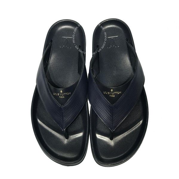 Dép Louis Vuitton Epi Đen/Navy