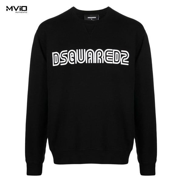 Nỉ Dsquared2 Đen Chữ Ngực Trắng S71GU0563