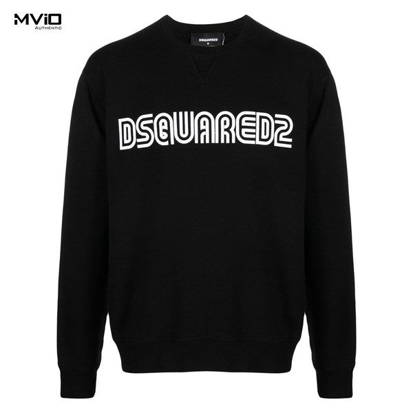 Nỉ Dsquared2 Đen Chữ Ngực Trắng S71GU0563