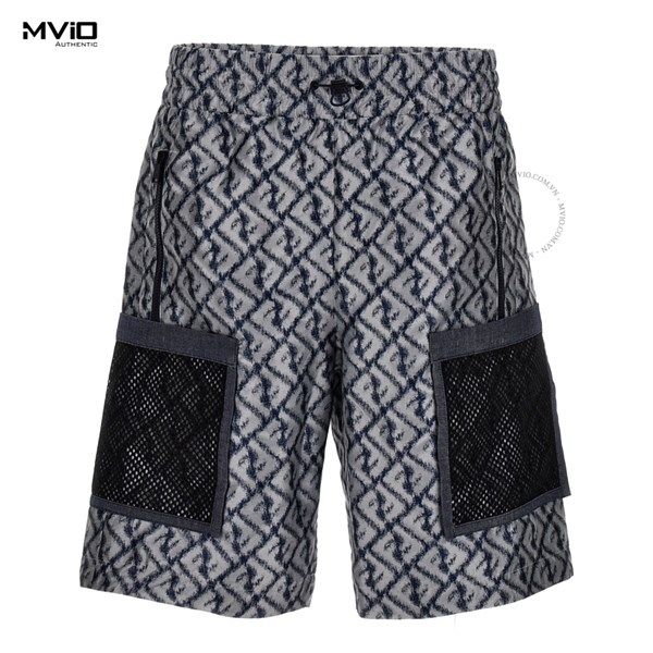 Short Fendi FF Chine Vân Xanh FAB652 AN62 F1KRN