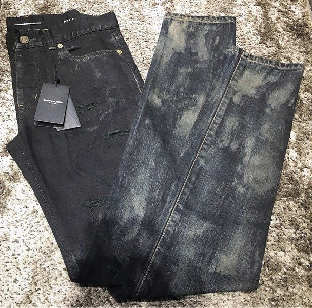 Jean Saint Laurent Đen Rách Đùi 357814 Y806K 4104