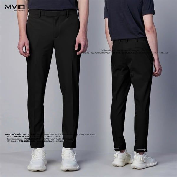 Quần Kaki Neil Barrett Đen Khoá Zip Sau PBPA488DH-U003