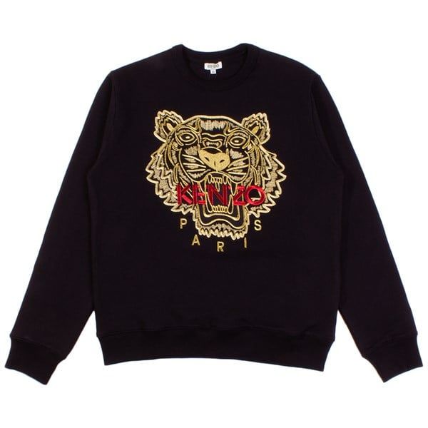 Áo Nỉ Kenzo Đen Hổ Vàng 5Sw001 4X7 99