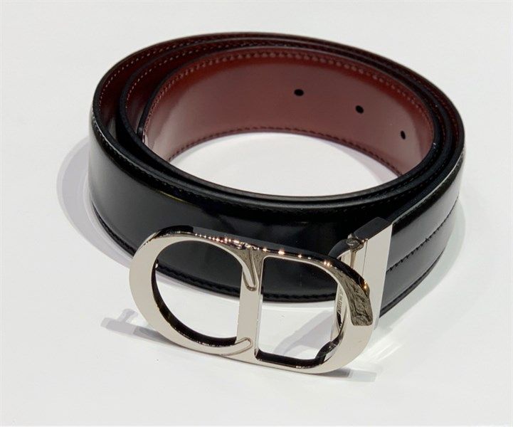 Belt Dior Mặt Xoay Da Bóng