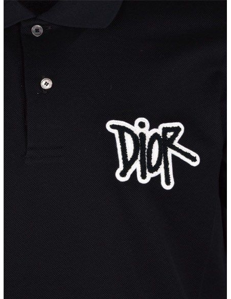 Polo Dior Đen Logo Thêu Len 033J8A0448