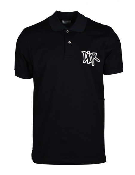 Polo Dior Đen Logo Thêu Len 033J8A0448