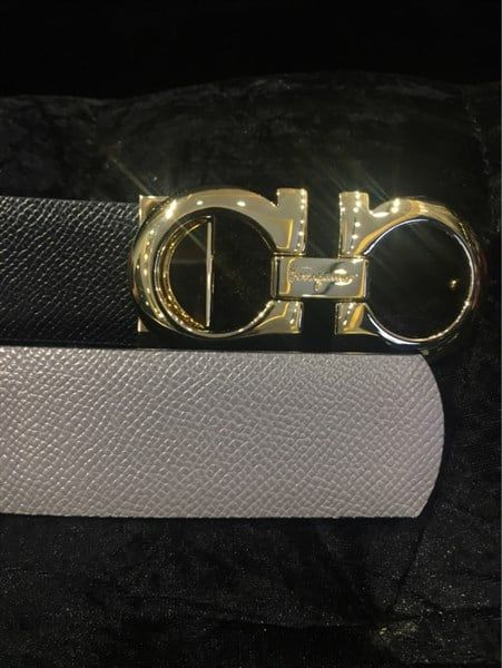 Belt Salvatore Đen/Ghi Mặt Gold 0674550