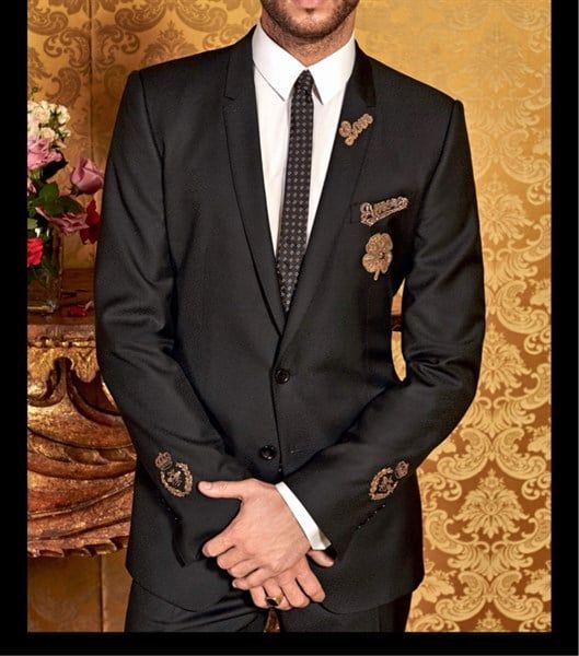 Blazer Dolce Gabbana Đen Thêu Nhiều Vương Miện G13AMZ FUZSA