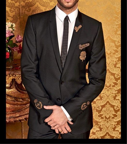 Blazer Dolce Gabbana Đen Thêu Nhiều Vương Miện G13AMZ FUZSA