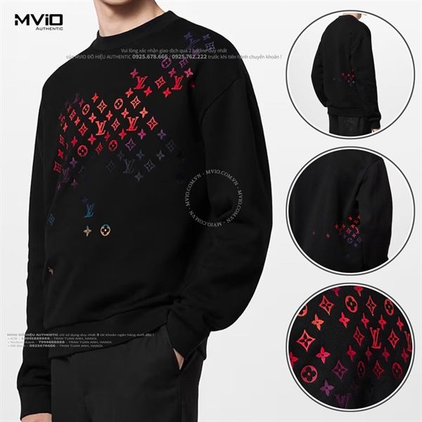 Nỉ Louis Vuitton Đen Monogram Màu 1AFB67