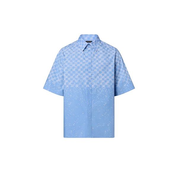 Sơ Mi Louis Vuitton Xanh Logo Lv Trắng 1AA5EO