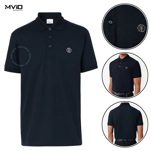 Polo Burberry Navy TB Tròn Kim Loại 8052155