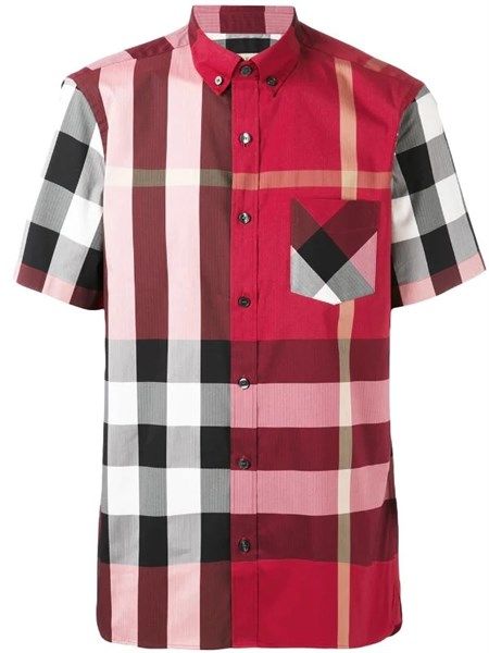 Sơ Mi Burberry Cộc Tay Đỏ 4046484