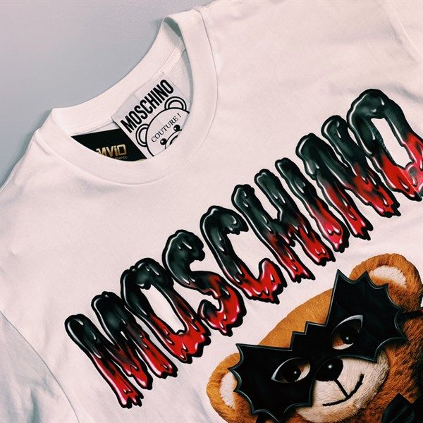 Phông Moschino Trắng Bear Batman Af006037