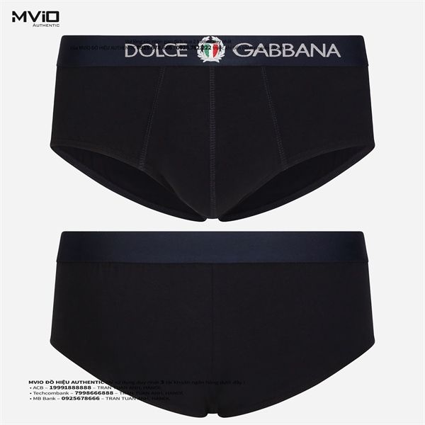 Boxer Dolce Gabbana Navy Tam Giác Cạp Chữ Nhỏ M3C03JONN94 B9680